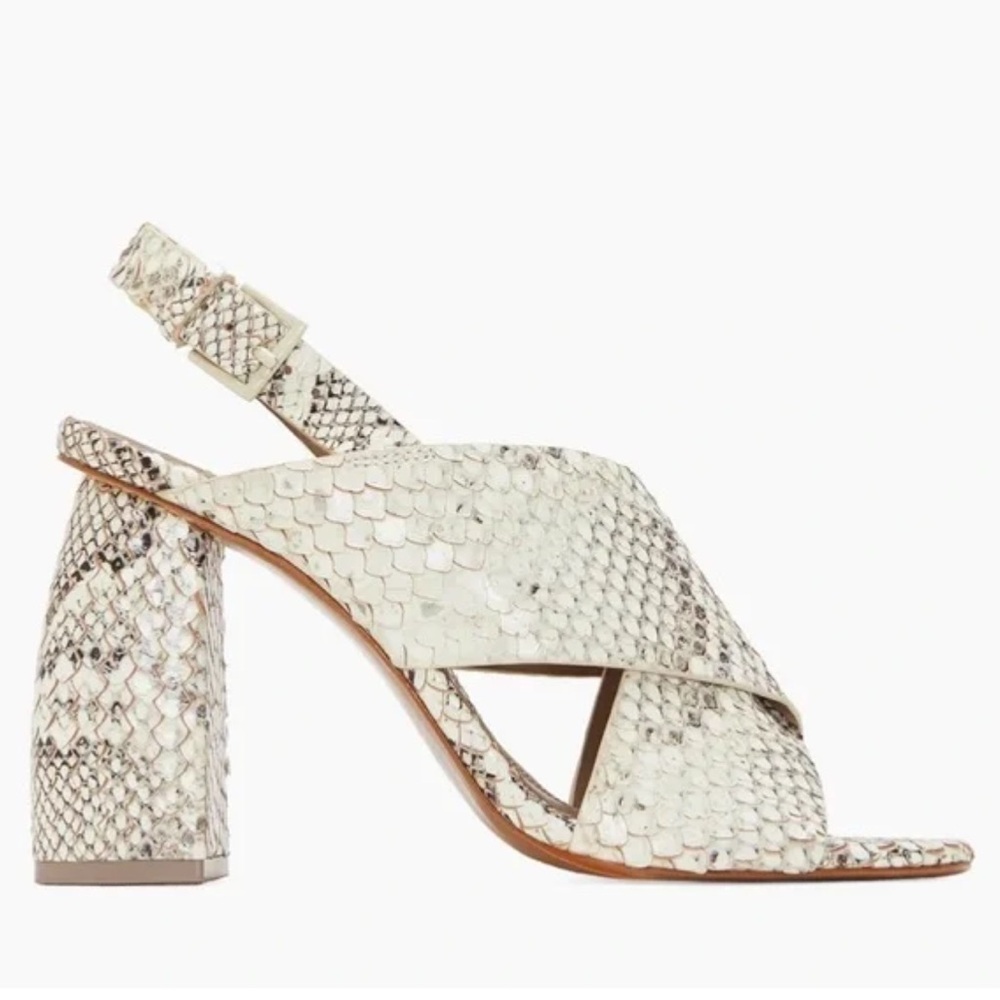 MERCEDES CASTILLO Hae Snakeskin Heeled Sandals 8.5